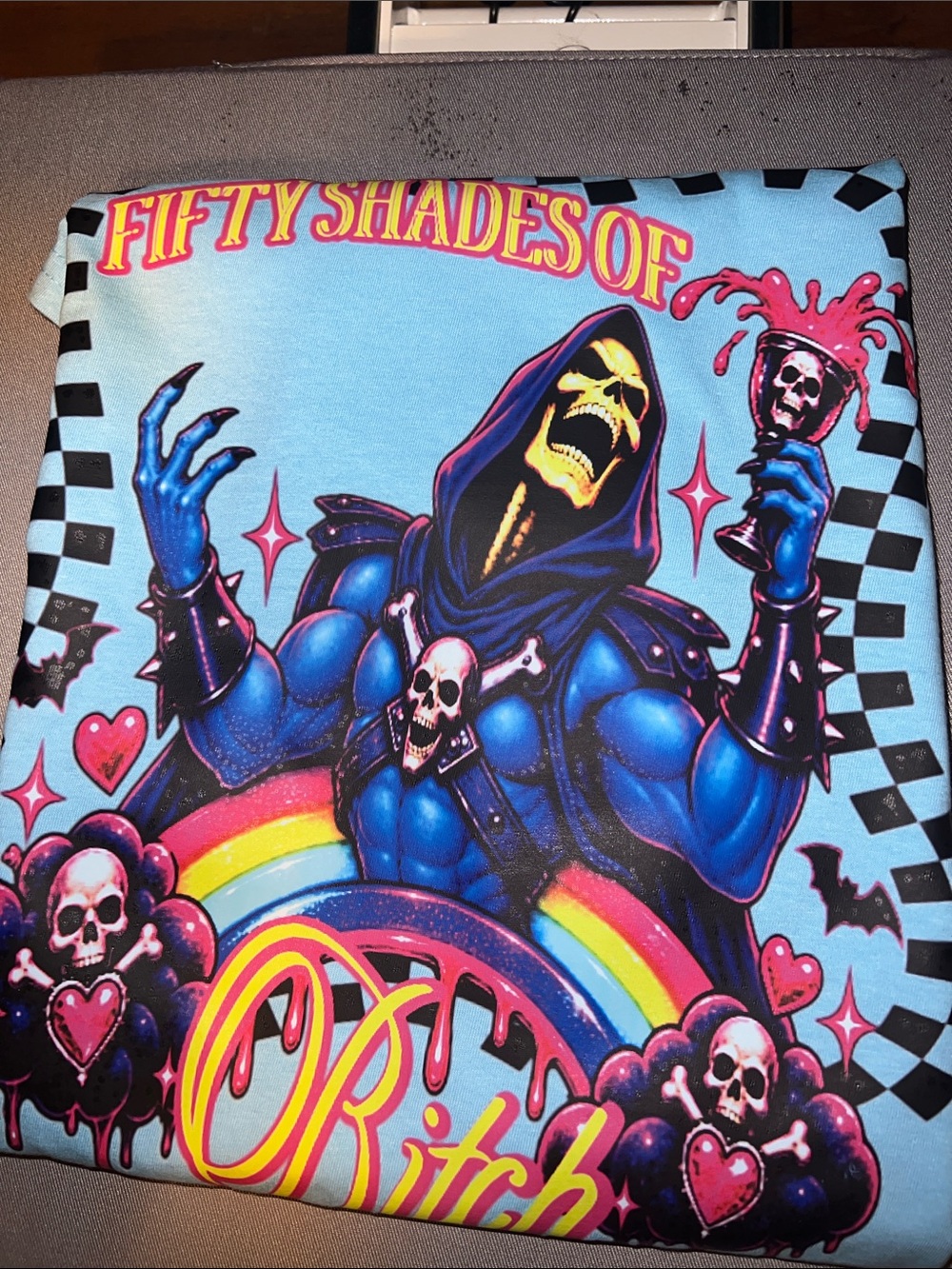 NEW! FIFTY SHADES OF B*TCH SKELETOR tee
